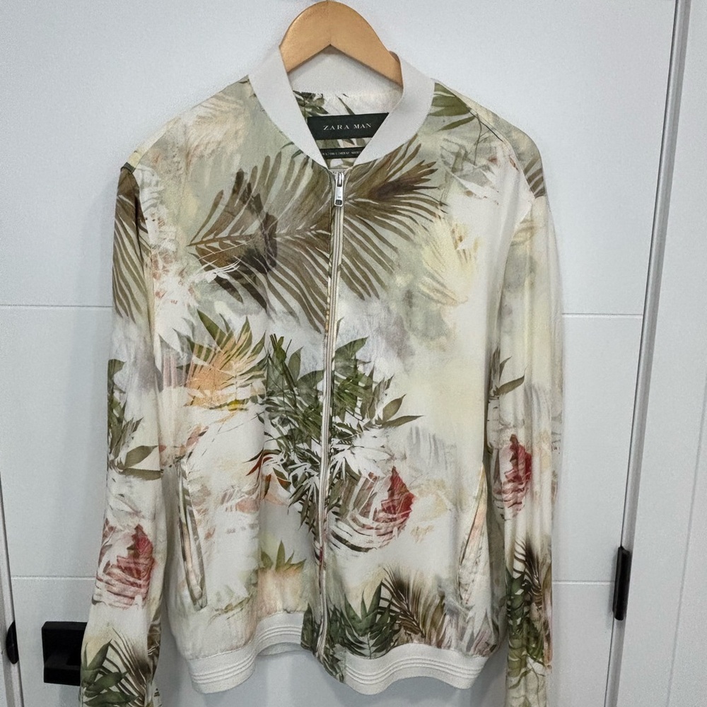 Zara Man Leaf Print Summer jacket